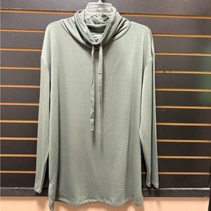 Ambrielle Soft Cowl Neck Lounge Top Large NWT